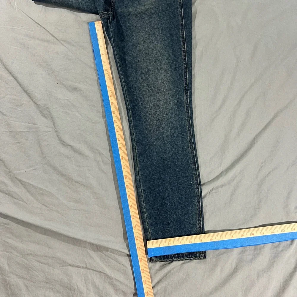 FREE PEOPLE Jeans Button Fly High Rise Straight Leg‎ Womens Size 30x28 Blue Wash